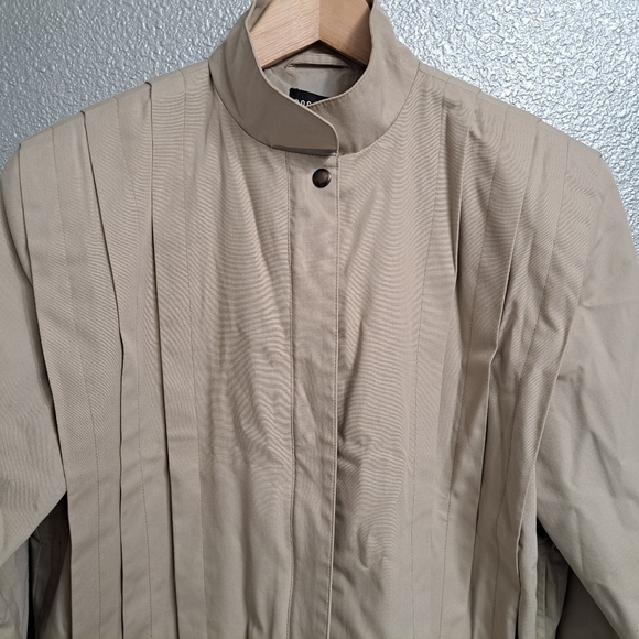 Nordstrom Point Of View Beige Mock Neck Jacket   Size L - Picture 8 of 11